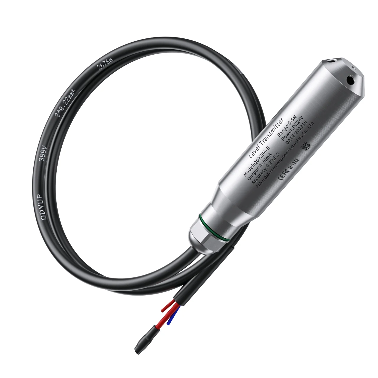 1m 2m 3m 5m Submersible Water Level Sensor tank 0-10V RS485 Level Sensor Transmitter-2