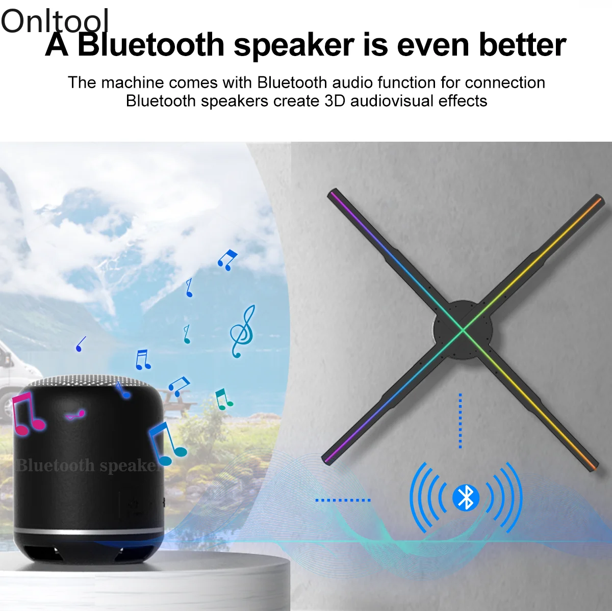42-100CM 3D Fan Hologram Projector Wifi Display Advertising Logo Light Led Sign Holographic Lamp Three-Dimensional Projectors-3