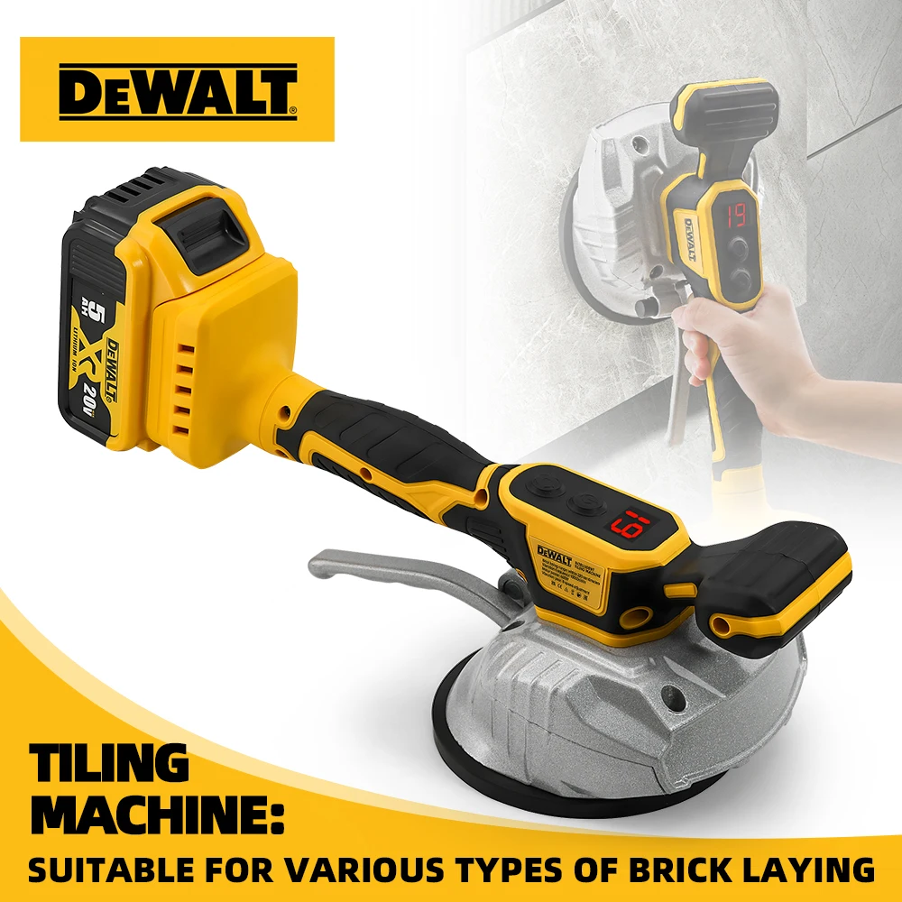 Dewalt 20V Battery Tiling Tiles Machine Tiles Vibrator Suction Cup 8 Gear Floor Vibrator Leveling Tile Installation Power Tools-2