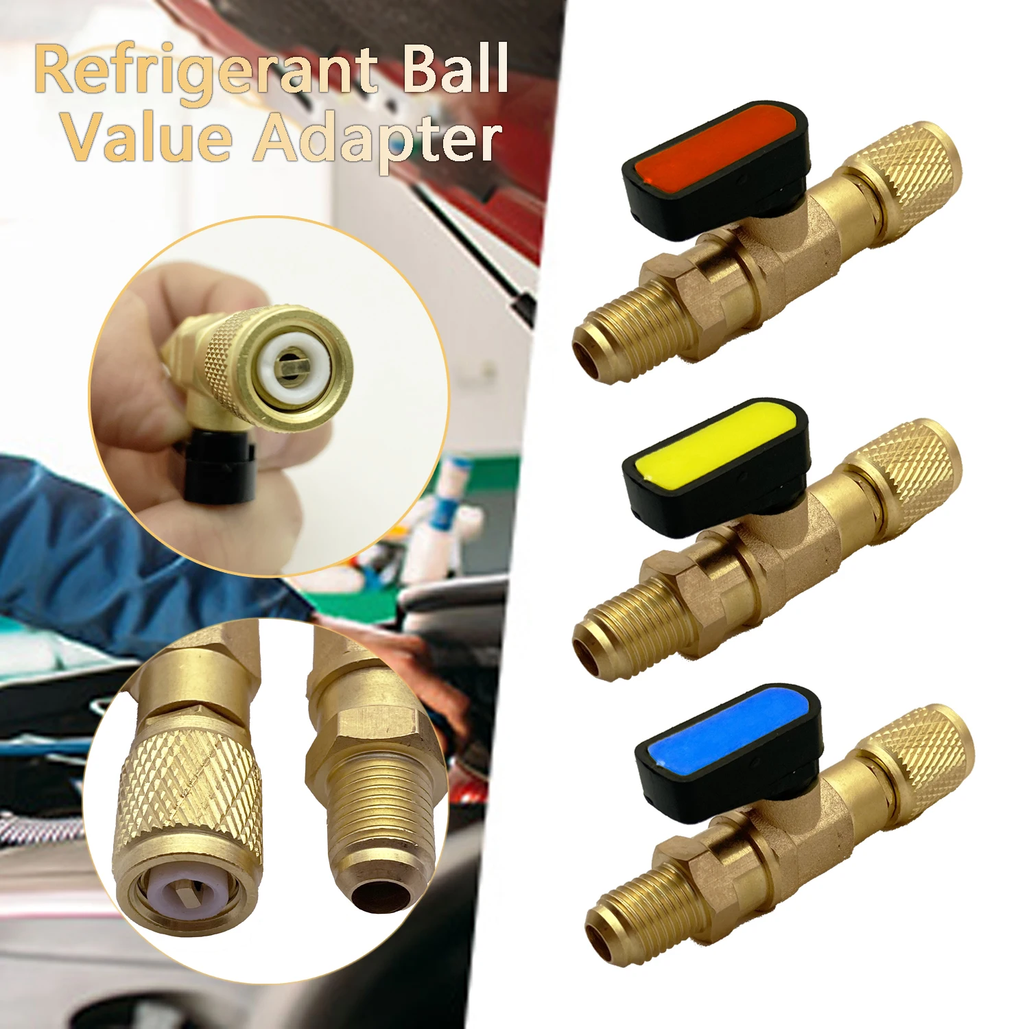 Air Conditioning Refrigerant Ball Valve 1/4