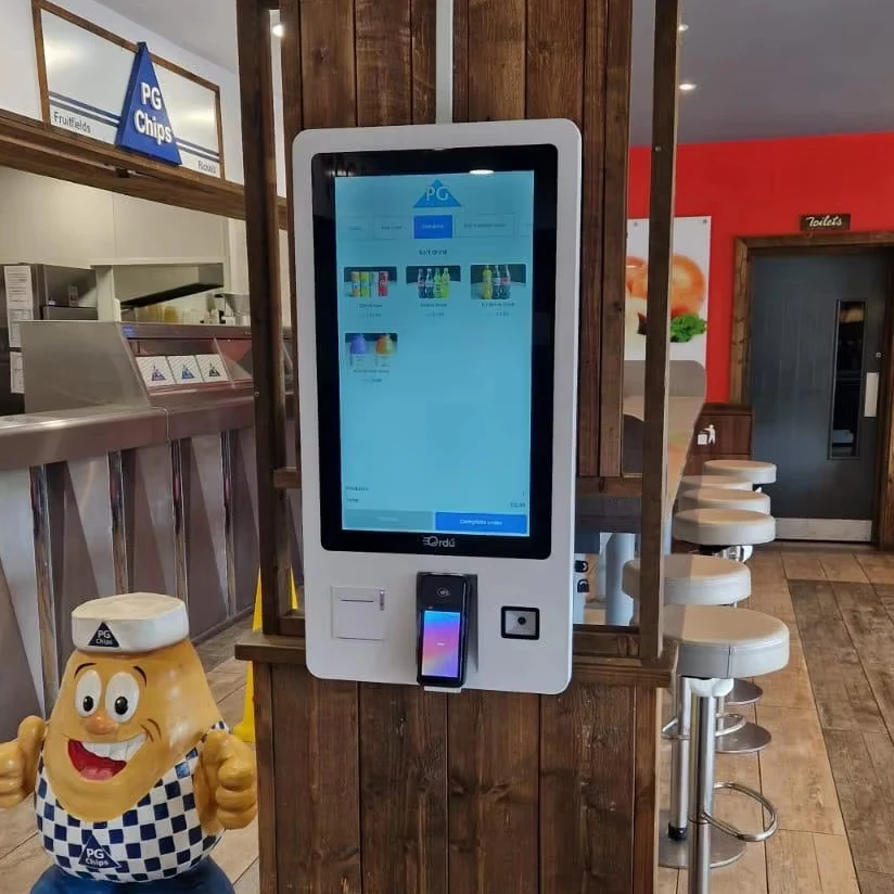 32 Inch Wall Mount Order Kiosk Ordering Machine Order Kiosk For Fast Food Smart Terminal POS Cash Self Service Kiosk