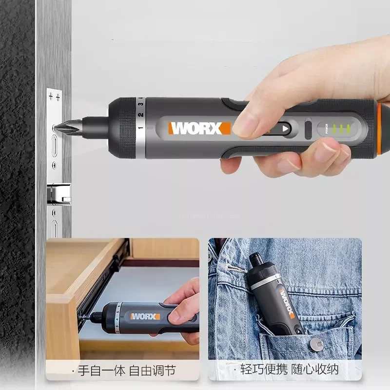 WORX WX242 4V Electrical Screwdriver Set Smart Cordless Electric Screwdrivers USB Rechargeable 30 Bit Mini Drill Power Tool work-4