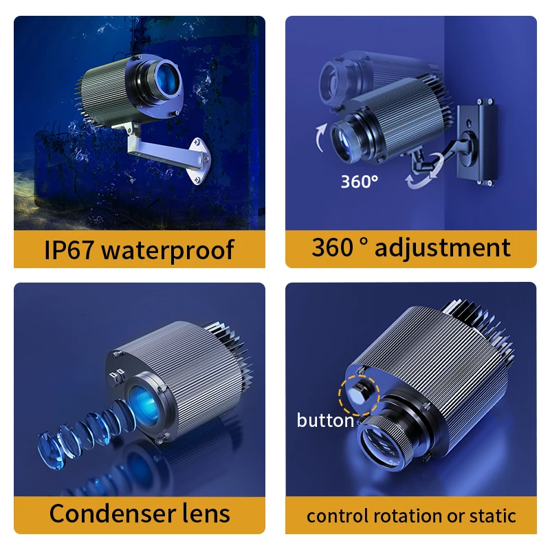Custom long distance waterproof rotating Gobo Projector outdoor for advertising-5