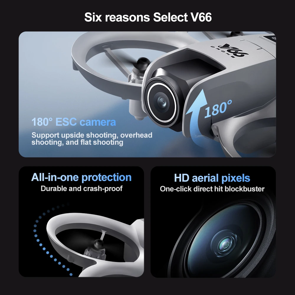 Xiaomi Mijia V66 Mini Drone Children's Toy 8K Profession HD Camera WiFi RC Height Freestyle Keep Helicopter Foldable Quadcopter-3