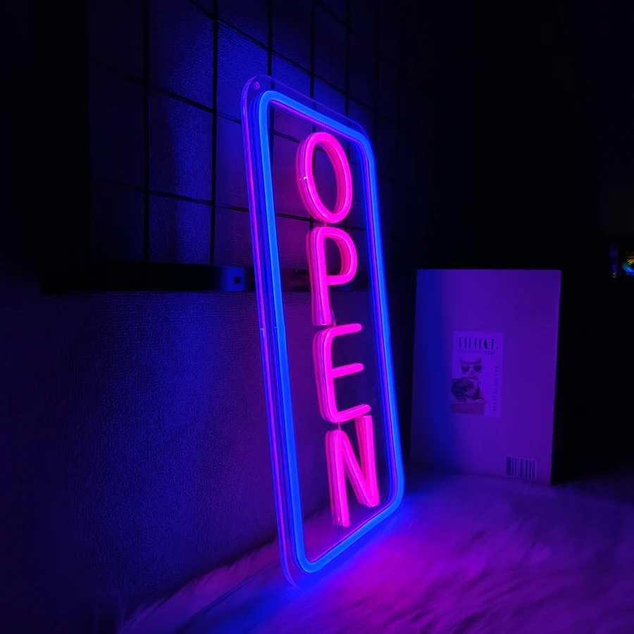 Open Neon  Sign For Business, Business Store,Front Window,  Glass Door, Retail Shop, Store, Bar, Salon, Restaurant Decor,USB-4