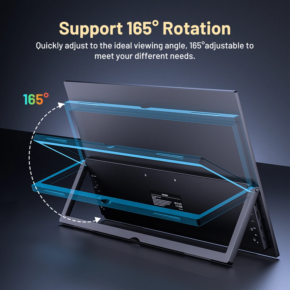 K18G 18.4'' 4K Portable Monitor With HDR10 Android OS Linux & Google TV 7000+ Apps Travel Gaming Display for Laptop/PS4/PS5/XBOX-6