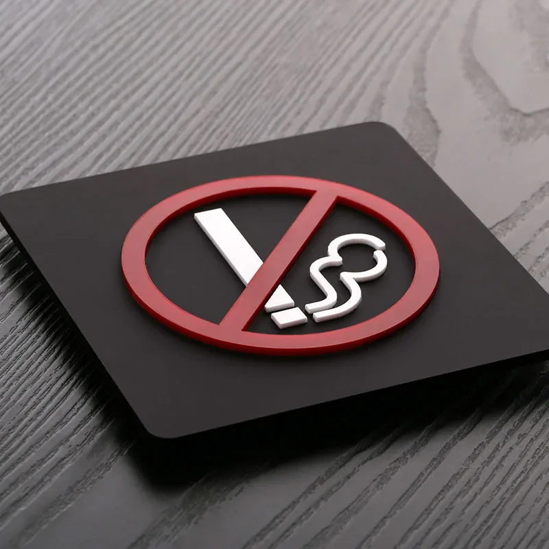 10cm Warning Sign WIFI Sign No Smoking Logo No Trespassing Warning Plaque Video Surveillance Public Shope Signage-4