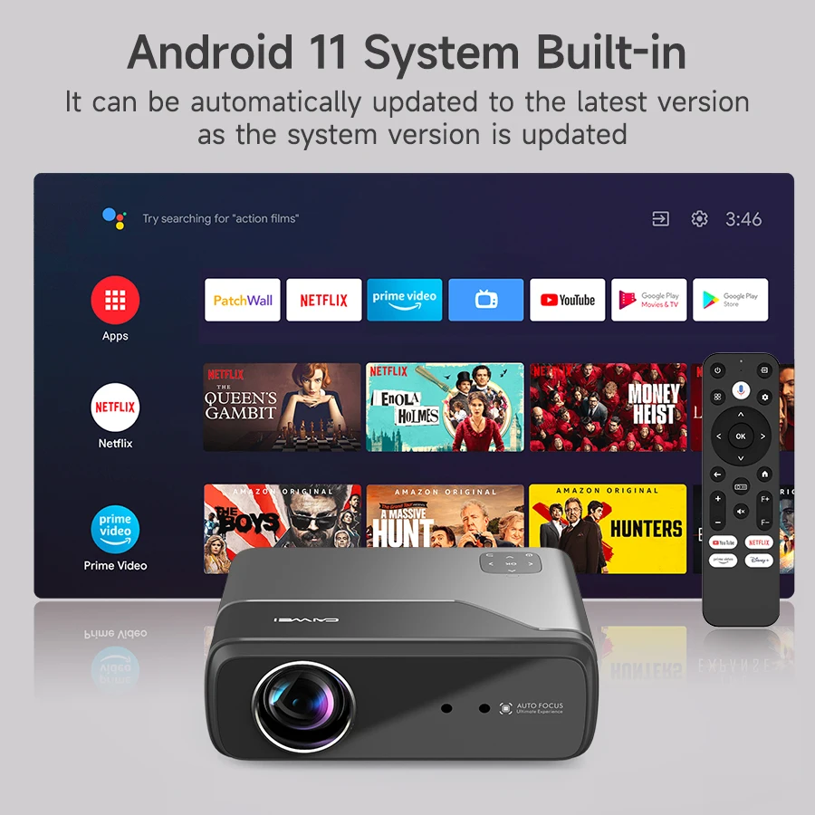 [Netflix Official Licence] portable 4k projector 5G WiFi Mini projector Dolby Android 11 beam Projector Home Theater Google Play-3