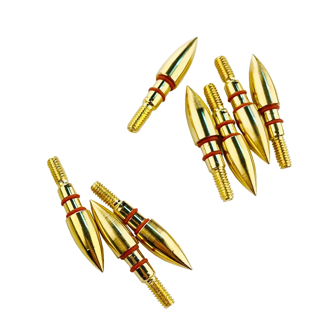 12pcs Archery ID6.2mm OD7.6mm Arrow Points Tips Target 75/100GR O Rubber Ring Aluminum Insert Compound Bow Hunting-4