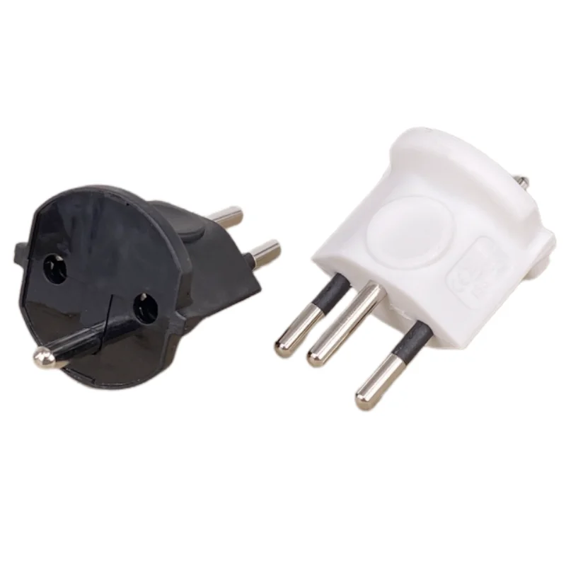 1PC European France TO Swiss plugs Travel Adapter 3 pin plug 10A 250V Power Plug EU to Switzerland Electrical Plug-5
