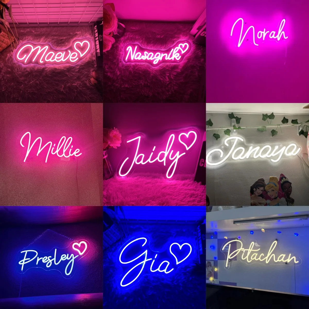 Custom Neon Led Kids Name Neon Lights Aesthetic Room Decoration Bedroom Neon Led Sign Letters Personalized Gifts Wedding Supplie-2