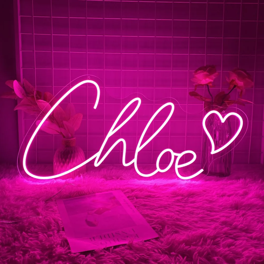 Custom Neon Led Sign Custom Name Neon Led Light Wedding Bedroom Decoration Personalized Neon Name Lights Party Room Wall Decor-5