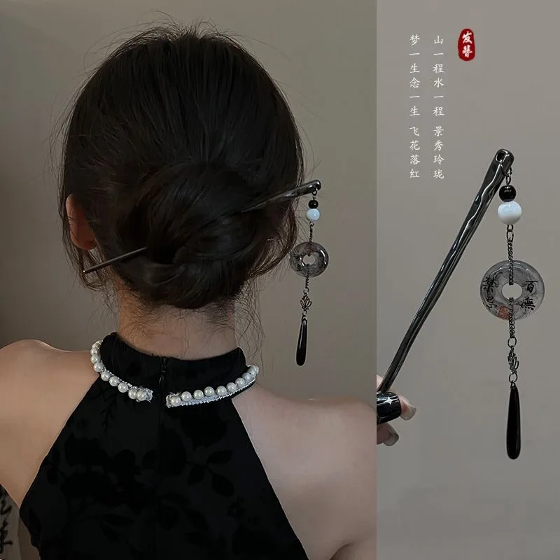 Ancient Chinese Style Elegant Butterfly Tassel Hair Stick for Women Girls Classical Hairpin Chinese Hair Accessories Jewelry-5