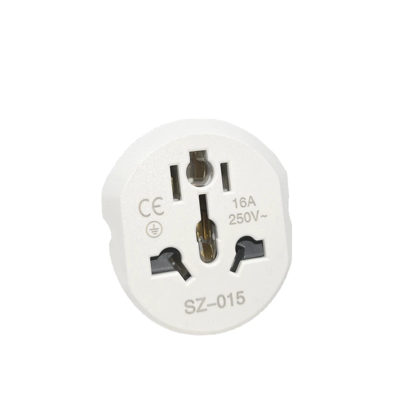 Korea EU Plug Adapter 16A 250V Travel Adapter Converter 2 Round Socket High Quality Universal AU US UK CN To EU KR Wall Socket-5