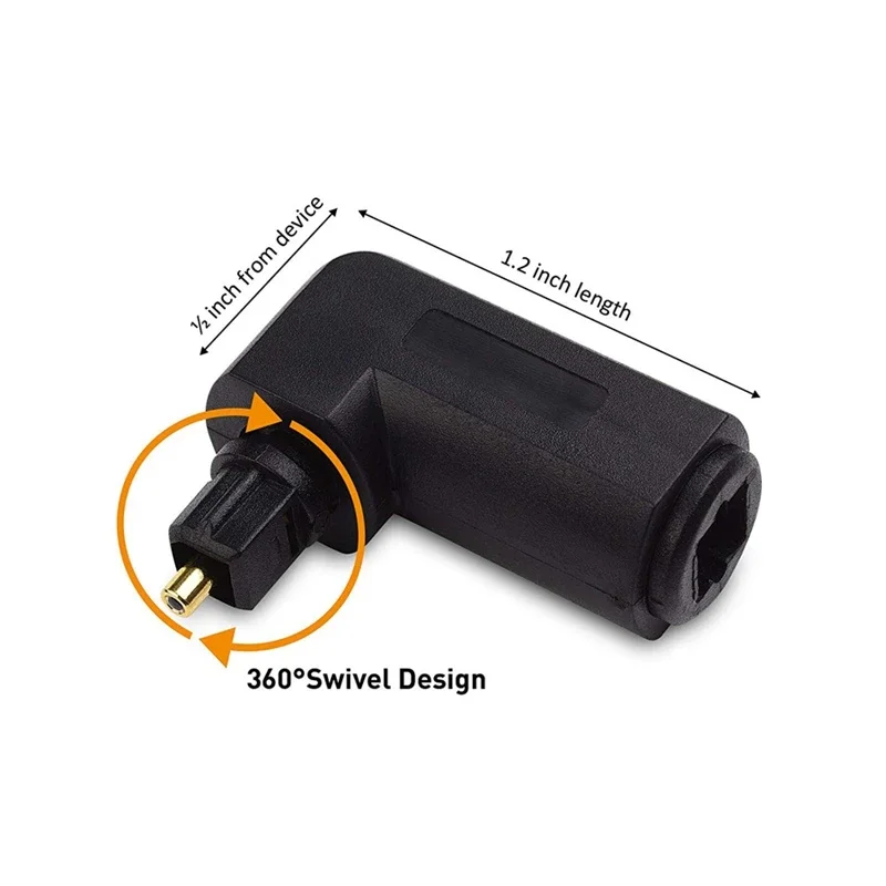 Digital Cables Audio Video Cables Digital Optical 90 Degree Audio Cable Adapter Male to Female Right Angle Toslink-5
