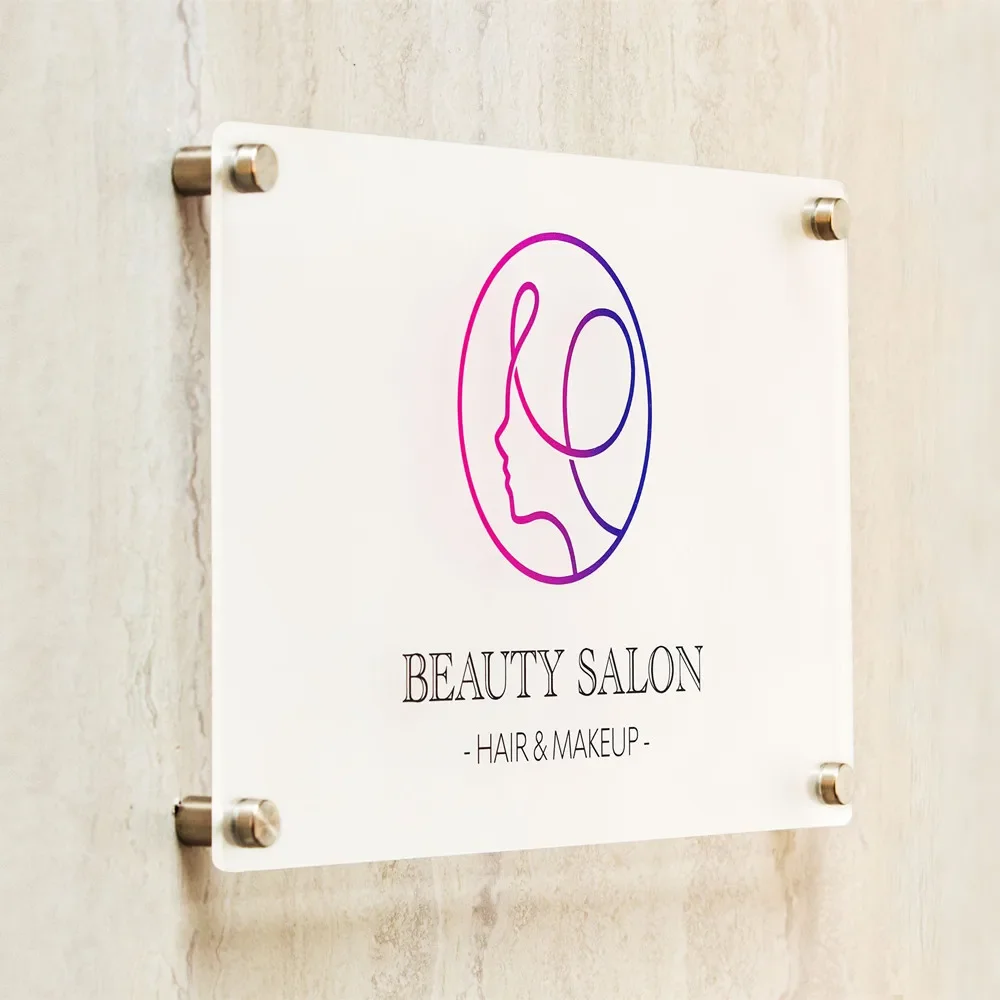 Customized Business Sign Personalised Company Logo Picture Name Signage Acrylic Plate Office Sign Wall Art Decor Shop Sign-3