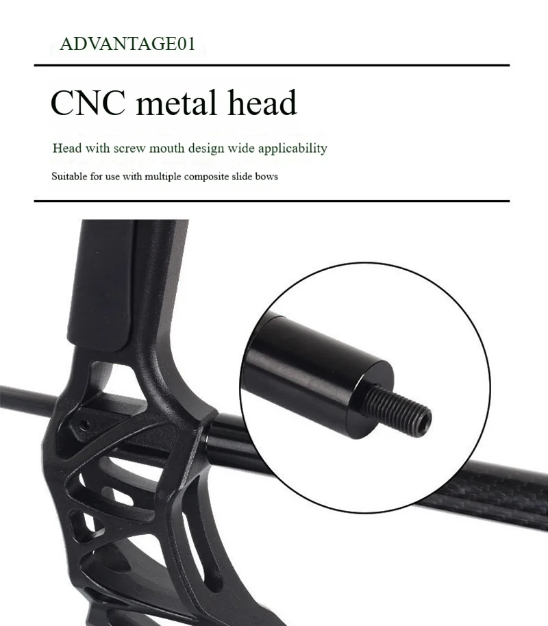 Carbon Stabilizer Balance Bar for Archery, Hock Absorption, Compound Bow Shooting Accessories, 6 