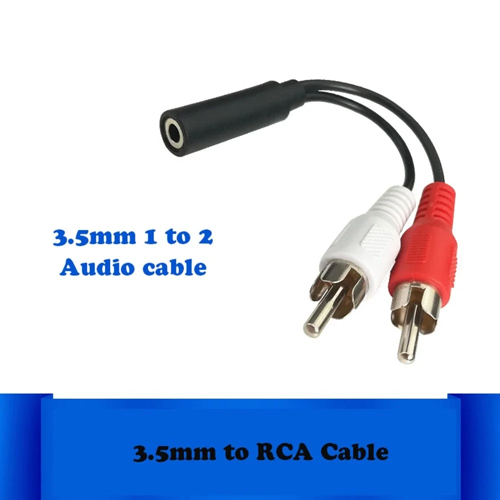 3.5mm Jack Male to 2 RCA Female Jack RCA Stereo Y Audio Cable Converter Adapter High Quality wholesale-2