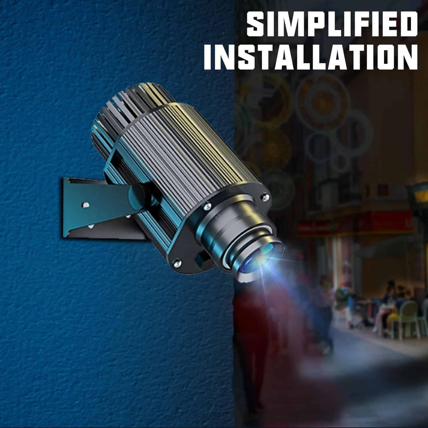 Custom Gobo Projector Light Custom Logo Lights Outdoor LED Rotating Customize Logo Spotlight for Commercial Shop Entrance Floor-5