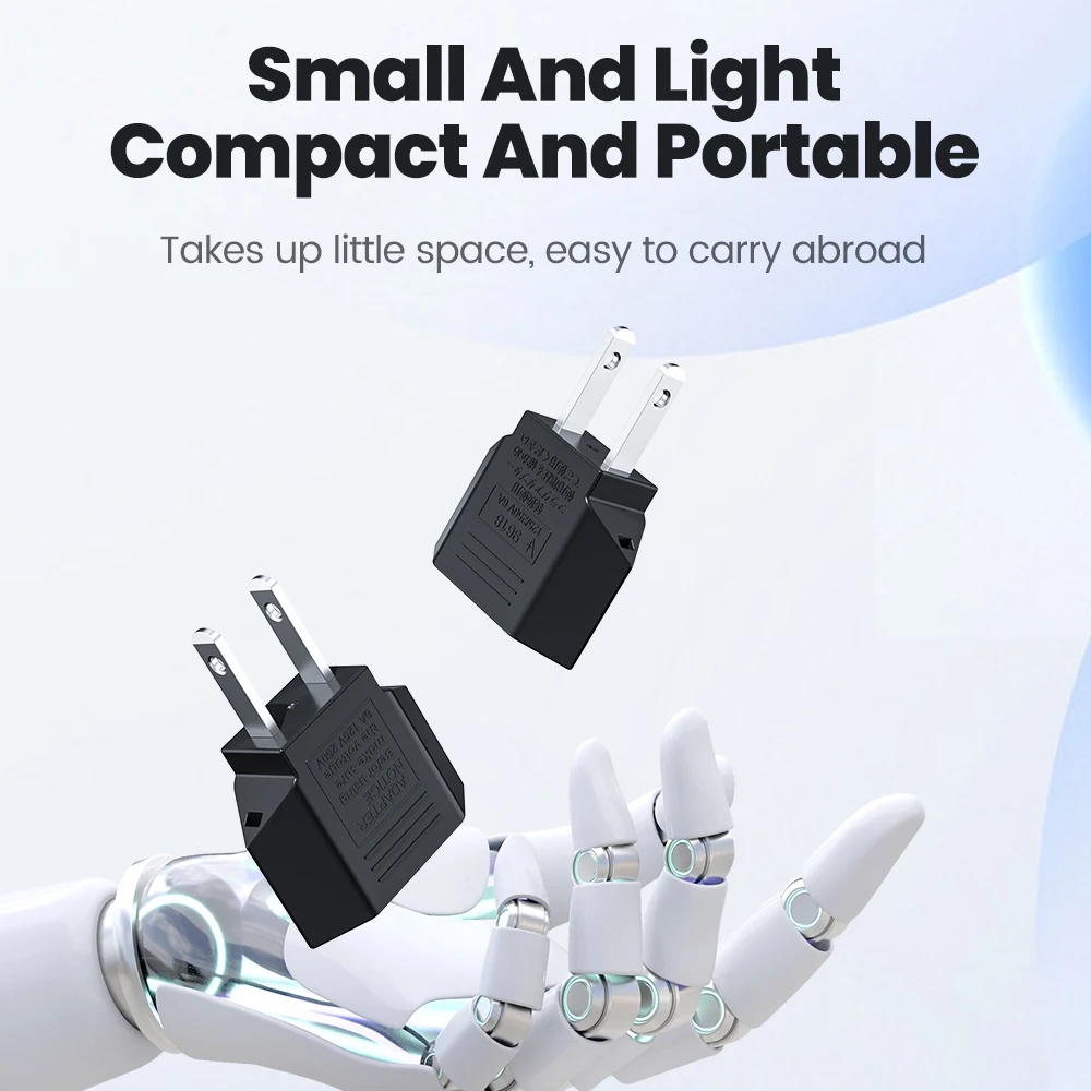 Elough 4.0mm US To EU Converter Plugs European EU To US America Travel Plug Adapter US to EU Power Adapter Electrical Plug-5