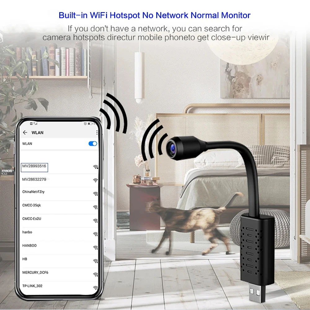 Mini Camera HD 1080P WiFi Camcorder Portable Wireless Module Video Recorder Support Remote View P2P Camera Small Body Cam-4