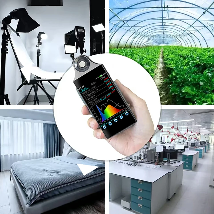 PAR Light PPFD Spectrometer for grow lights HP330P light Spectrum meter lux CCT CRI tester-5