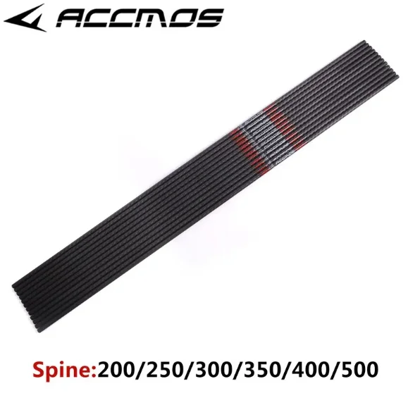 ACCMOS  6-24pcs ID6.2mm 3K Carbon Arrow Tubes 33inch spine 200 250 300 350 400 500 Archery DIY Hunting Shooting-4