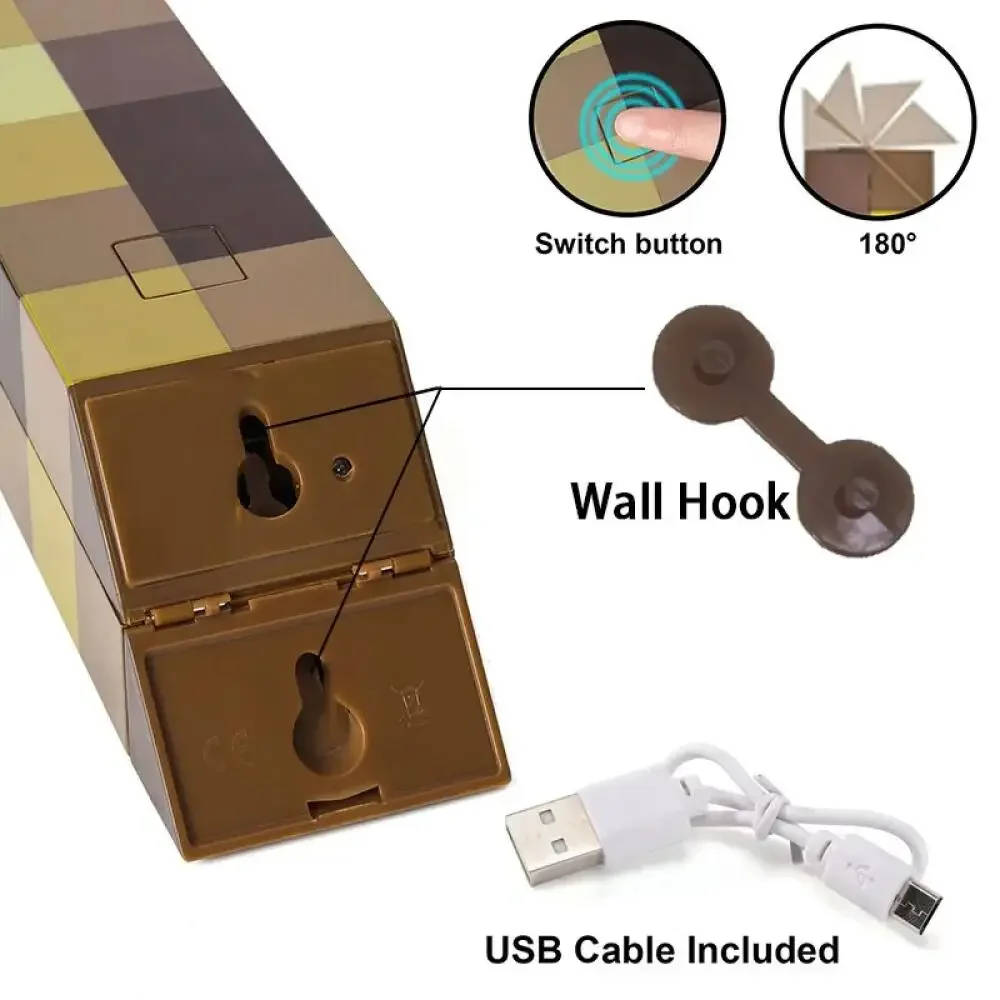 Brownstone LED Light Table Lamp Room Decoration Light Children's Birthday Gift Toy Lamp Bedroom Decoration MC Lamp USB Charging-4