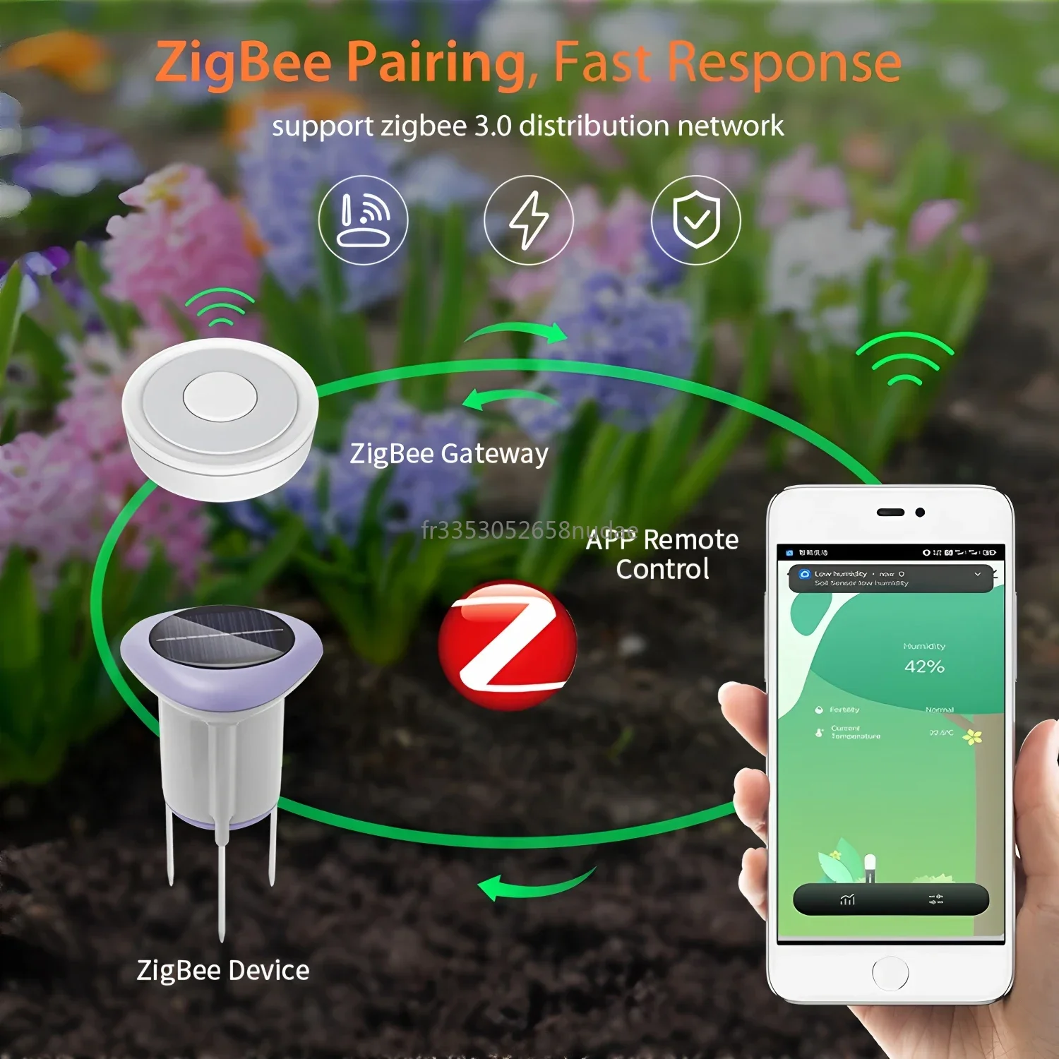 Tuya Smart ZigBee Solar Soil Sensor Temperature and Humidity Meter Thermo Hygrometer Home Garden Automation Irrigation Detector-3