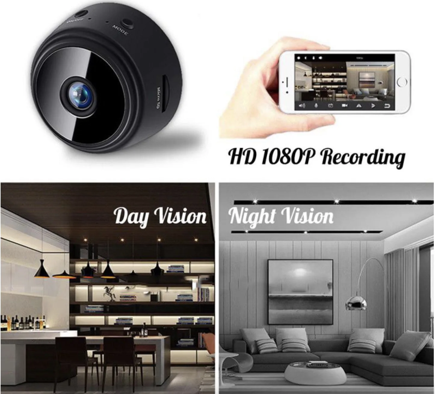 A9 Mini IP Camera Mobile 1080P HD Wifi Surveillance Cameras Sensor Camcorder Web Video Smart Home Safety Wireless Security Camer-3