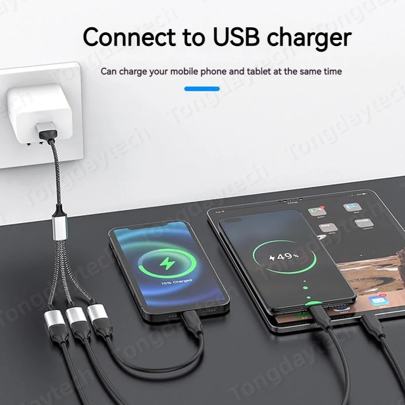 USB Hub Extensions 3 Port Type C Hub USB Splitter Data Transmission High Speed OTG Adapter For Computer Xiaomi Macbook Pro Air-3