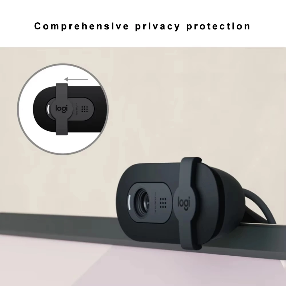 Logitech Brio 90 HD 1080p webcam with automatic light balancing, integrated privacy shutter, and built-in microphone Webcam-5