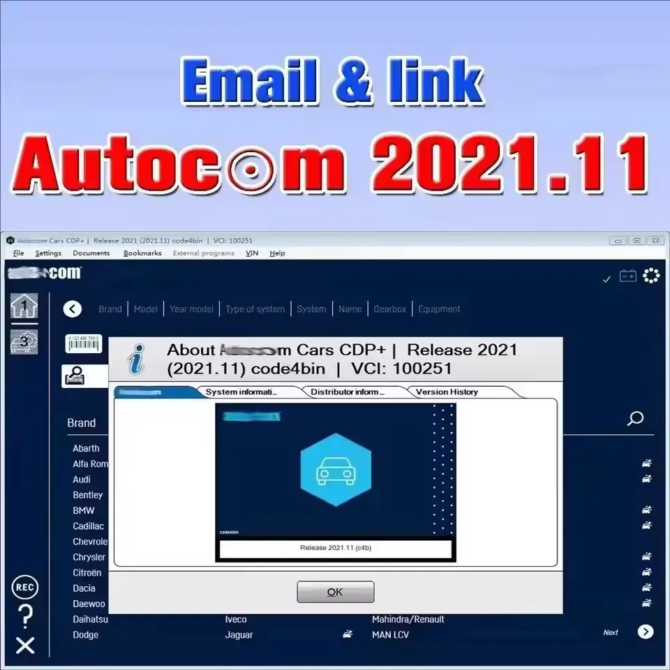 2021.11 Auto + Com Diagnostic Software Package - Delphi 2021.10b + DS150E + Free Keygen-3
