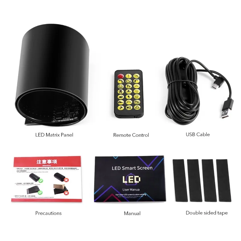 Scrolling Advertising LED Sign Panel Bluetooth App Control Logo Light Customize Text Pattern Animation Programmable Car Display-5