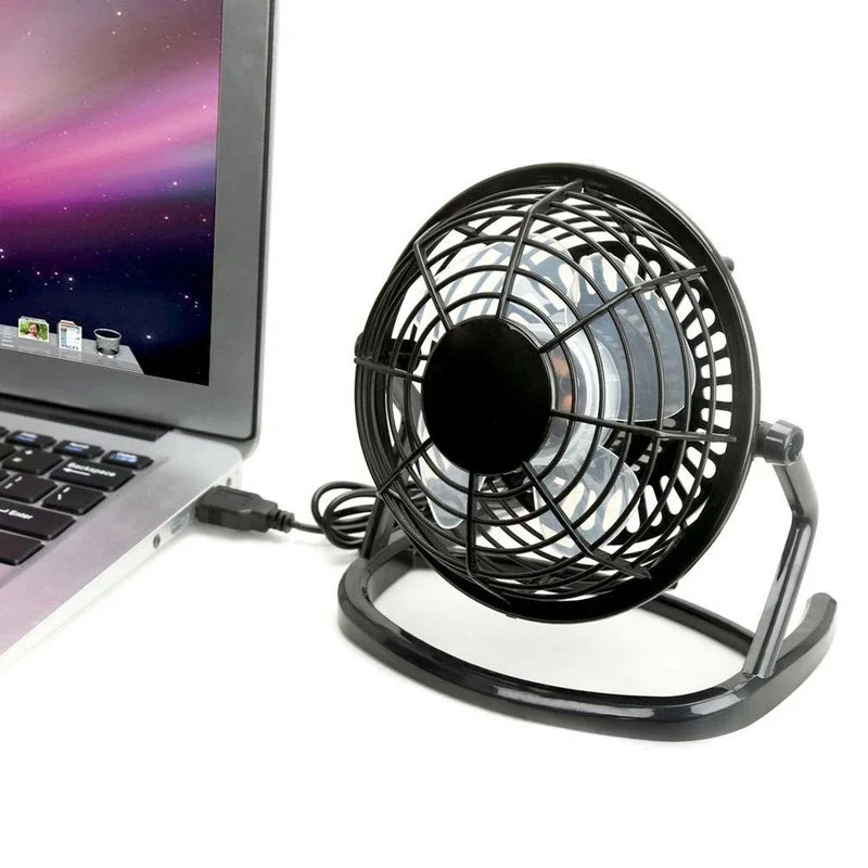 USB Silent Fan Desk Cooler for Laptop Notebook Desktop PC Office Summer Cooling Fan 4 Blades Rotatable USB Mini Fans Socket-5