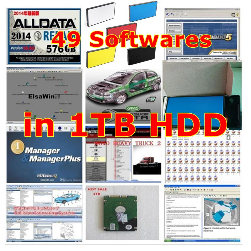 2025 Hot Sale Alldata 10.53v Repair Software Mit-chell OD5 Vivid Workshop Atsg Elsa-Win 49 in 1tb Hdd Usb3.0 Auto Repair Allda