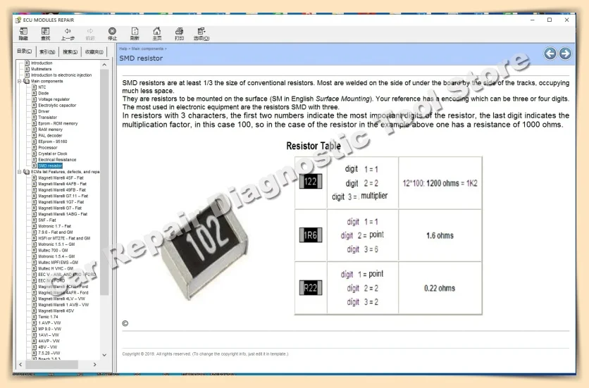 2024 ECU Repair Software ECU Modules Repair +Ecus Datasheet Pinout Immo Location Including Multimeters Transistor EEprom Defects-6