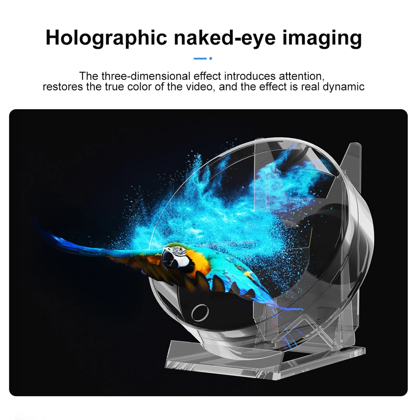 3D Holographic Projector Naked Eye Support Music Player Desktop 3D Fan Advertising Logo Light Remote Advertise Display Machine-2