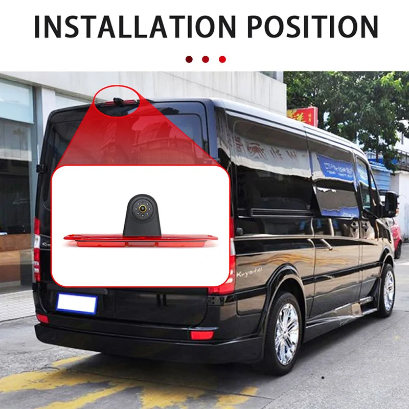 AHD 1080P Waterproof Car Brake Light Rear View Reverse Camera For Mercedes-Benz Sprinter VW Crafter Van 2007-2018-3