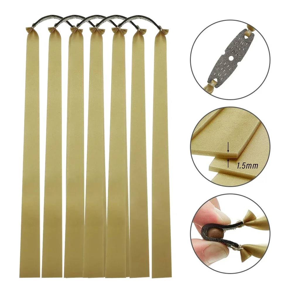 5Pcs Powerful Hunting Outdoor Kit Catapult Latex Tape Replacement Accessory Natural Rubber Flat Elastic Band For Slingshot-3
