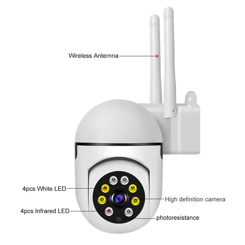Ycc365 plus 1080P PTZ WIFI IP Camera Audio CCTV Surveillance 4X Zoom Night Full Color Wireless Waterproof H.264 Audio Security-6