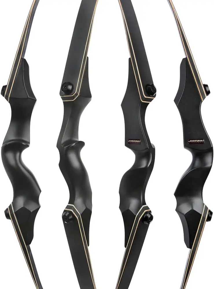 58/60 Inch Archery Takedown Recurve Bow for Adults/Youth 25-65Lbs American Hunting Bow Magnesium Alloy Metal Riser Right Handed-6