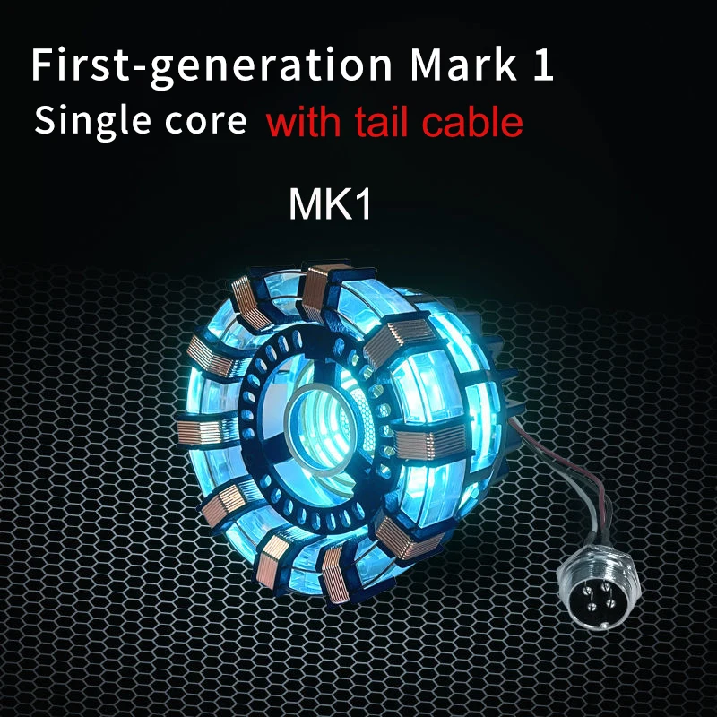 Superhero 1:1 Cosplay Tony Stark Arc Reactor Heart Of Mark Led Light Chest Lamp Mk1,MK2 as gift for Game Room Desktop Decoration-3