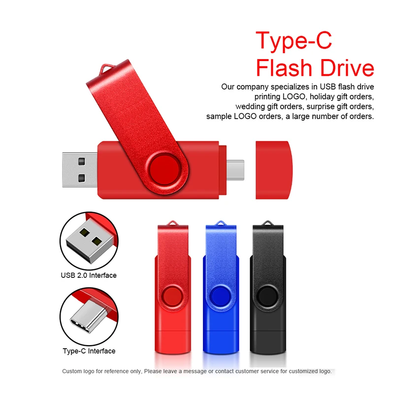 Metal OTG 2 IN 1 Type C pen drive 128GB usb memory stick 4GB 8GB 32GB 64GB 128GB cle usb cle usb flash drive memoria usb-5