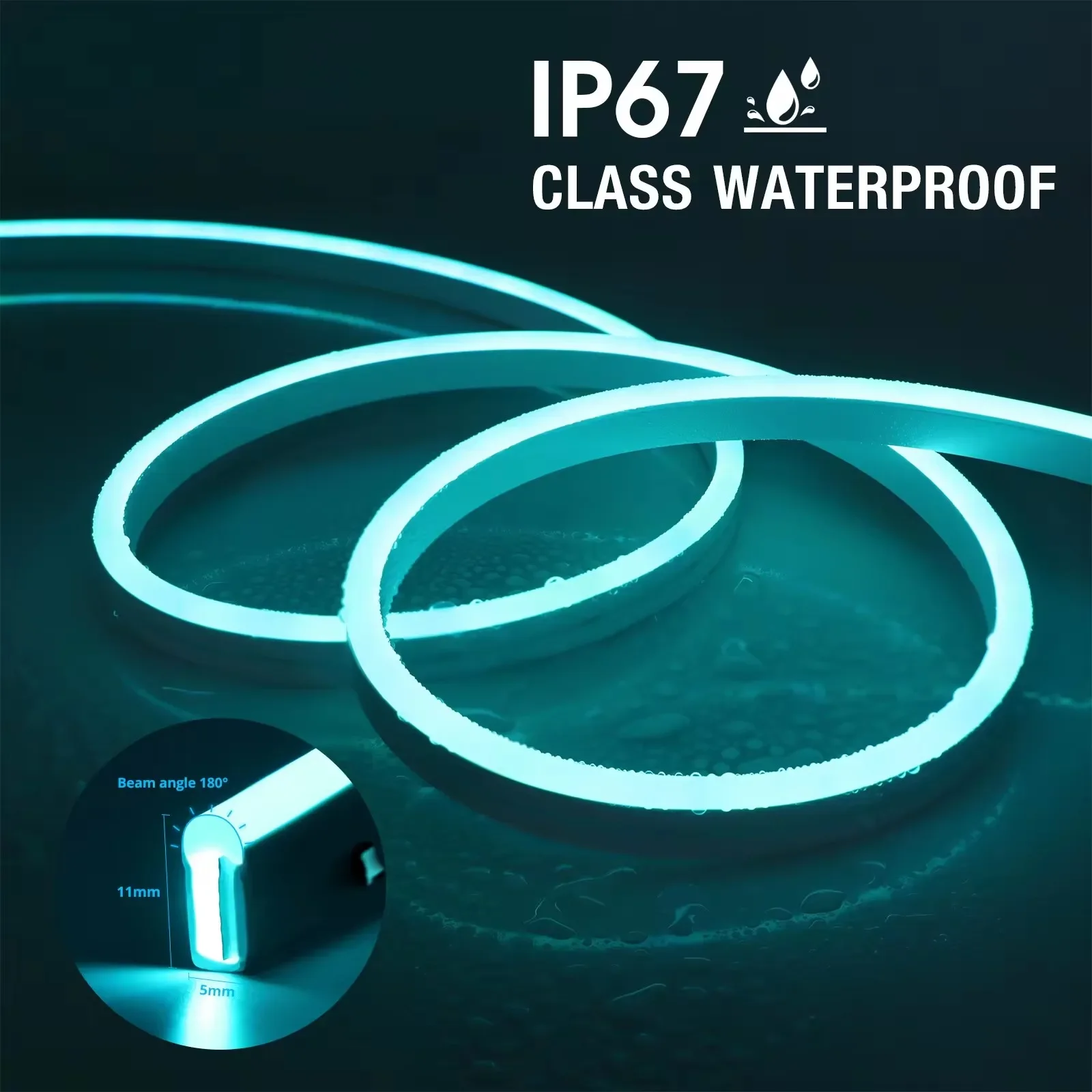5V RGB Neon Strip Light 1M 2M 3M 5M USB Waterproof Flexible Ribbon Tape Neon Lights With Bluetooth Remote Control For Home Decor-4