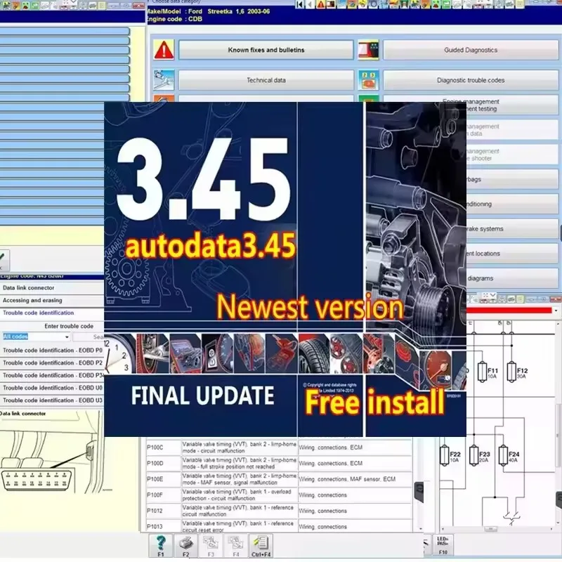 Newest Version Autodata 3.45 Auto Repair Software Auto-data 3.45 Virtual Box+ Free Install Help Car Software update to 2014 year