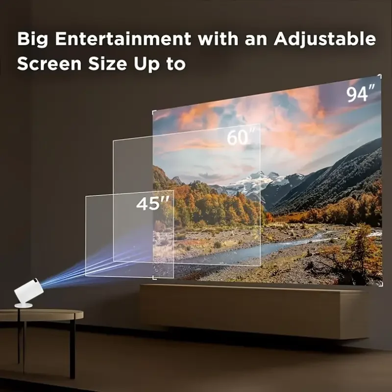 M5 4K 1080P USB plug Compact Portable Projector with Auto Keystone Correction and Smartphone Compatibility, Ideal Gift-2