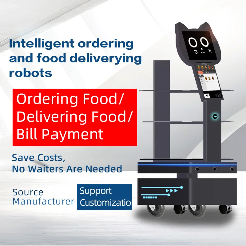 Self Service Ordering and Food Delivery Robot Self Order Kiosk Smart Service Robot Waiter Robot for Restaurant-3