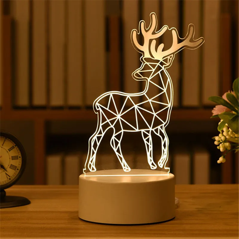 3D Lamp Acrylic USB LED Night Lights Neon Sign Lamp Xmas Christmas Decorations for Home Bedroom Birthday Decor Wedding Gifts-3