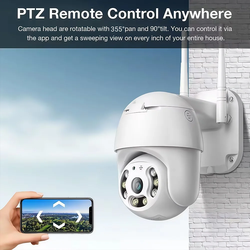 V380 Pro Security Camera 4K 8MP Ultra HD WIFI PTZ Dual Light Surveillance Camera Outdoor Wireless WIFI Smart Net Camera V380PRO-6